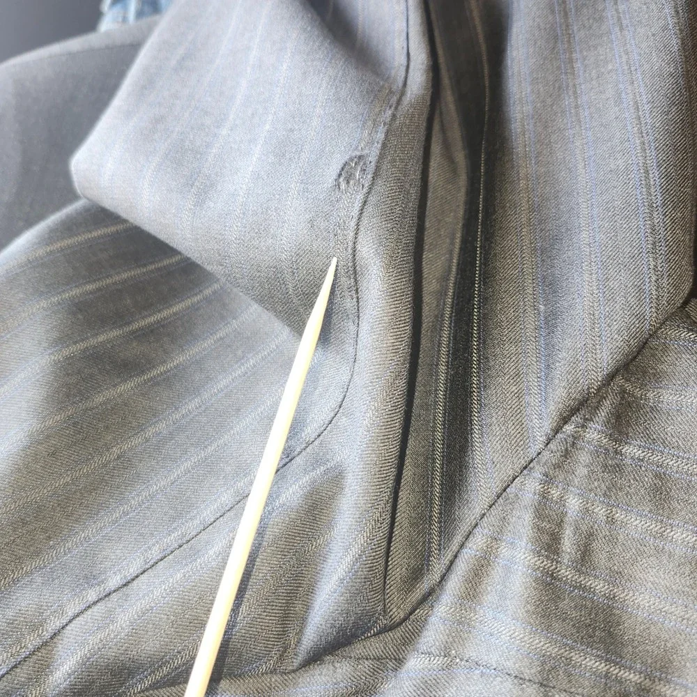 Scuderi Loro Piana Super 170s Wool Blazer Grey Pinstripe Sport Coat Italy 56 46R